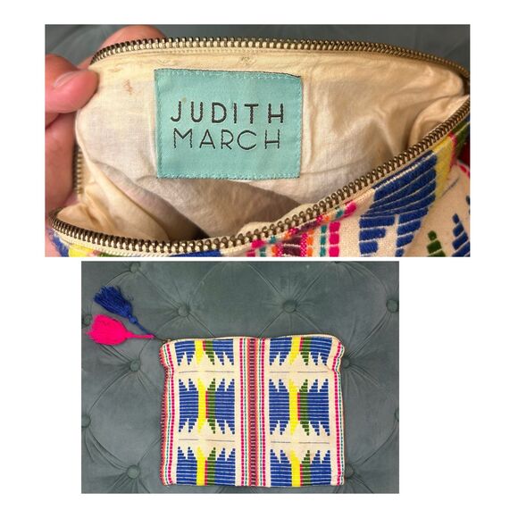 Judith March Make Up Cosmetic Travel Boho Bag - Picture 1 of 7